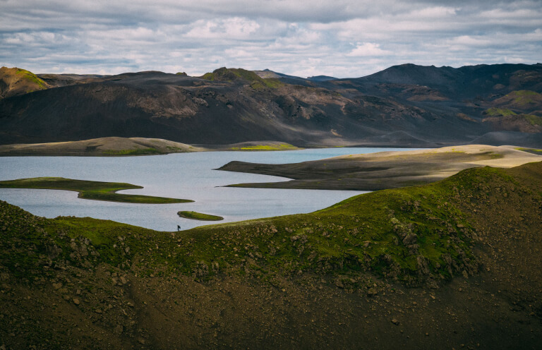 Langisjor Lake is the starting point for the hike through the Fogrufjoll mountains.