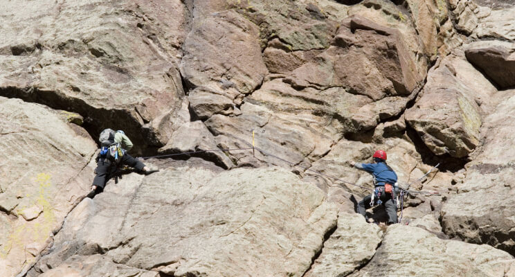 Step up your multi-pitch climbing game in this advanced rock climbing camp.