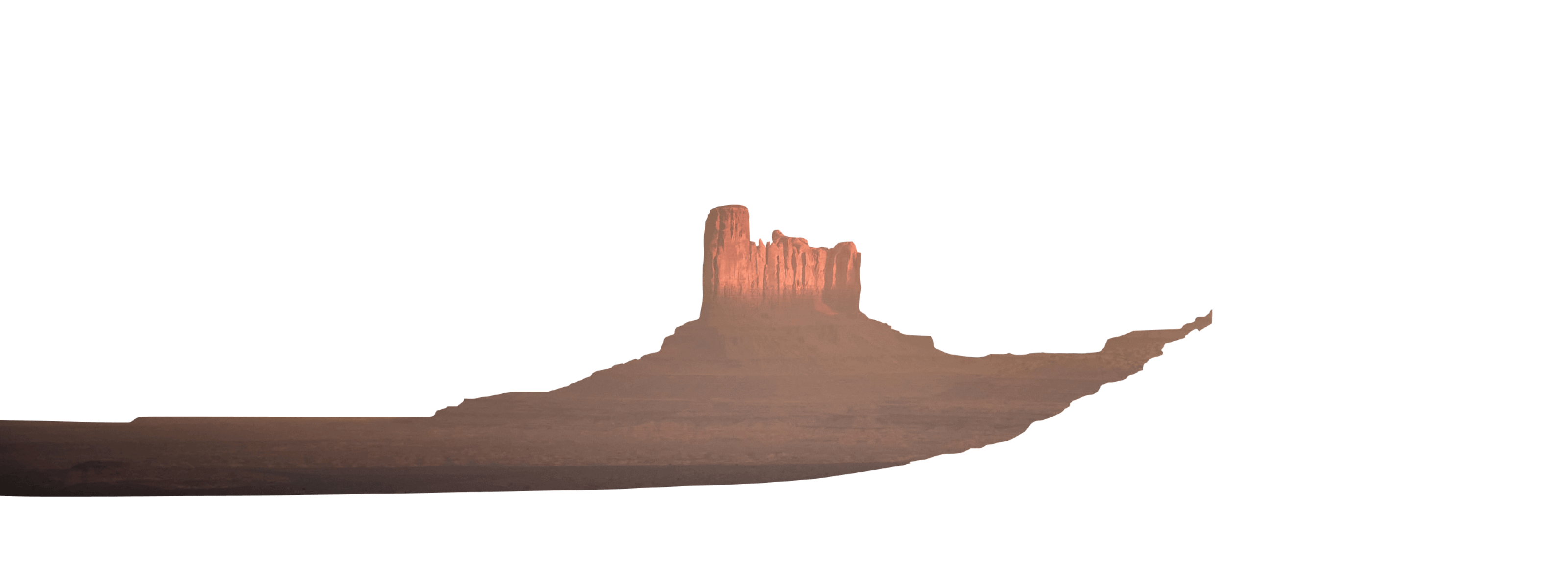 A sun-soaked sandstone rock formation.