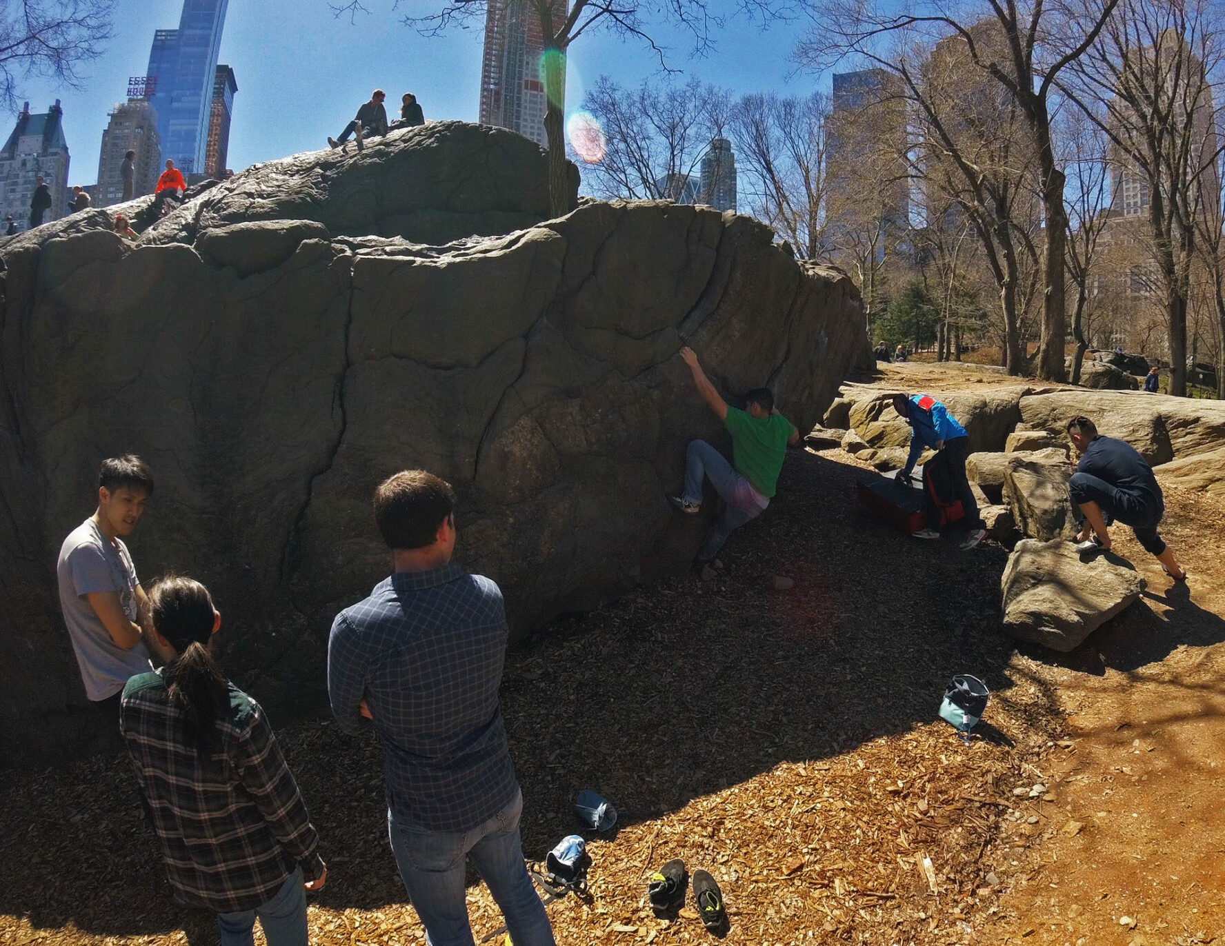 Bouldering in Central Park
