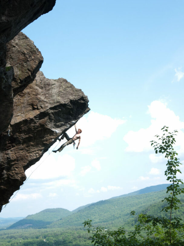 Rumney climbing