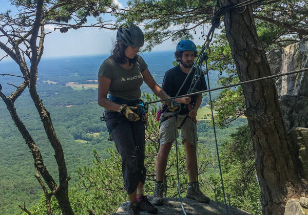 rock climbing at pilot mountain