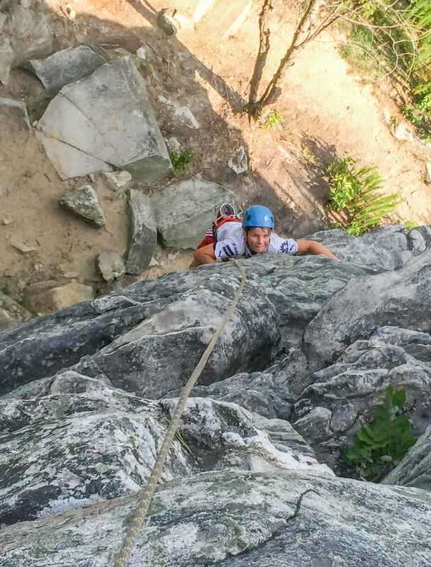 rock climbing at pilot mountain