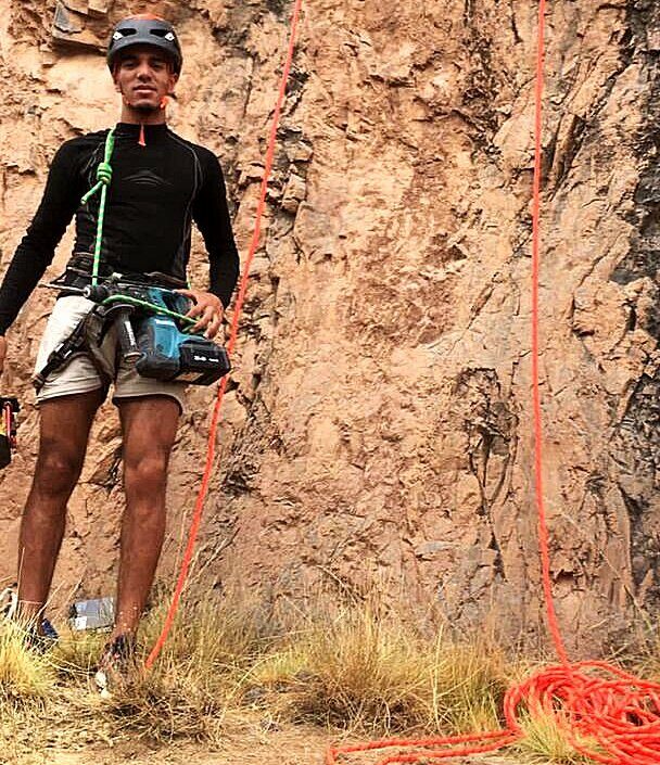 Rock climbing in the Atlas Mountains