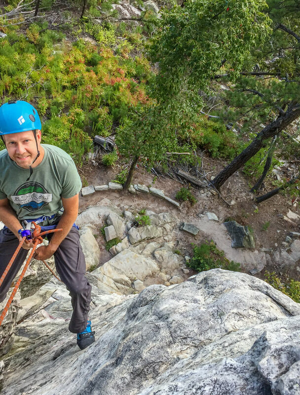 rock climbing at pilot mountain