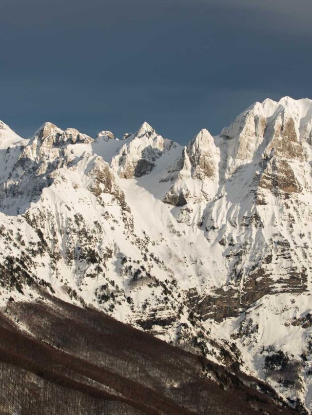 backcountry skiing albanian alps