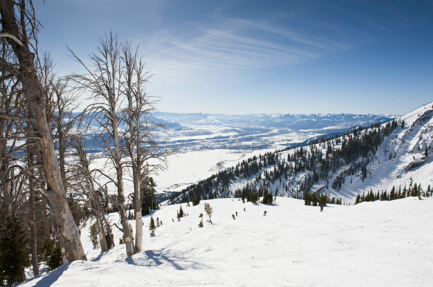 Winter landscape in Big Sky, MT