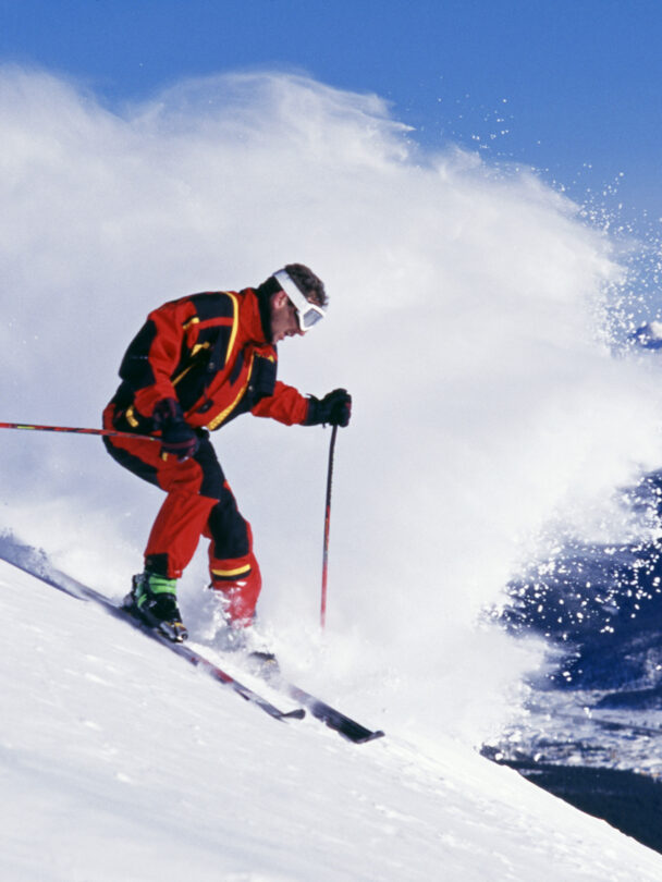 Backcountry skiing in Lofoten.
