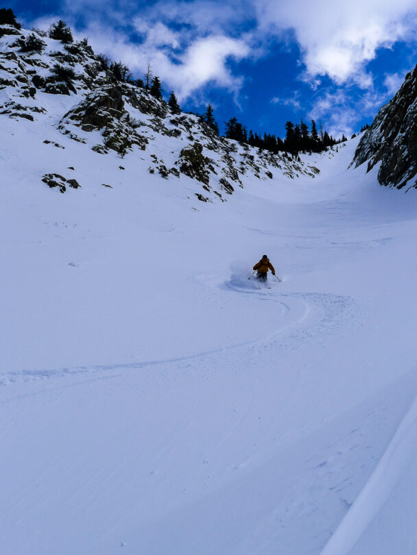 backcountry skiing at june mountain