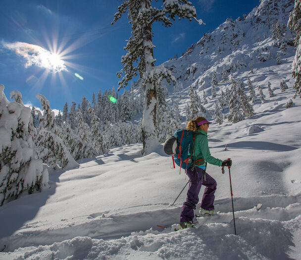 Lake tahoe snow alpenglow avalanche