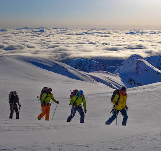 Winter alpine landscape