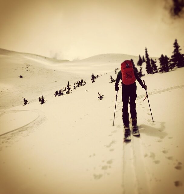Monarch Pass is a great spot for beginner and intermediate backcountry skiers, with wel-spaced trees and steep bowls.