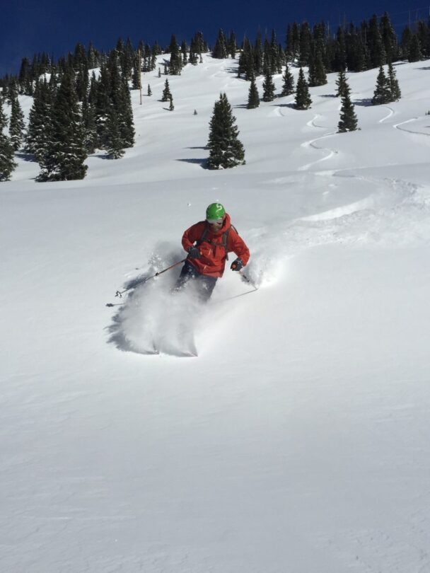 Monarch Pass is a great spot for beginner and intermediate backcountry skiers, with wel-spaced trees and steep bowls.