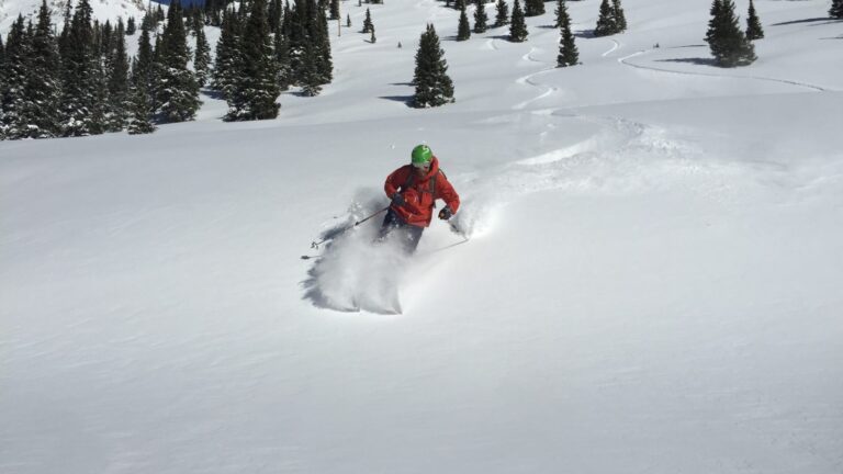 Monarch Pass is a great spot for beginner and intermediate backcountry skiers, with wel-spaced trees and steep bowls.