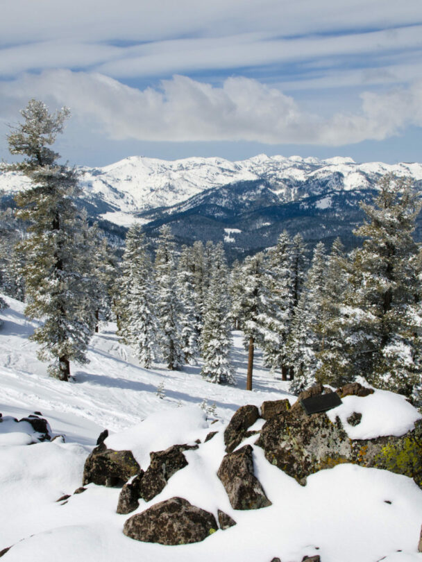 Winter alpine landscape