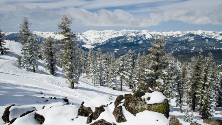 Winter alpine landscape
