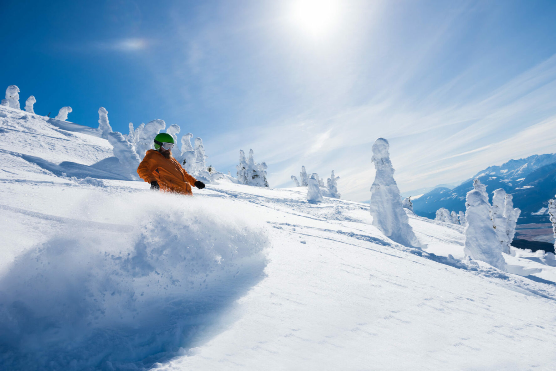 Powder riding at Revelstoke