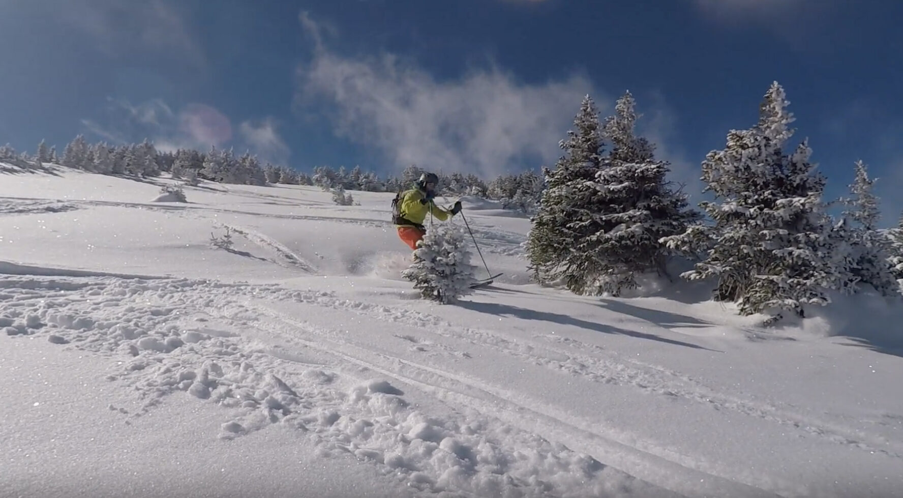 Shredding pow at Berthoud Pass