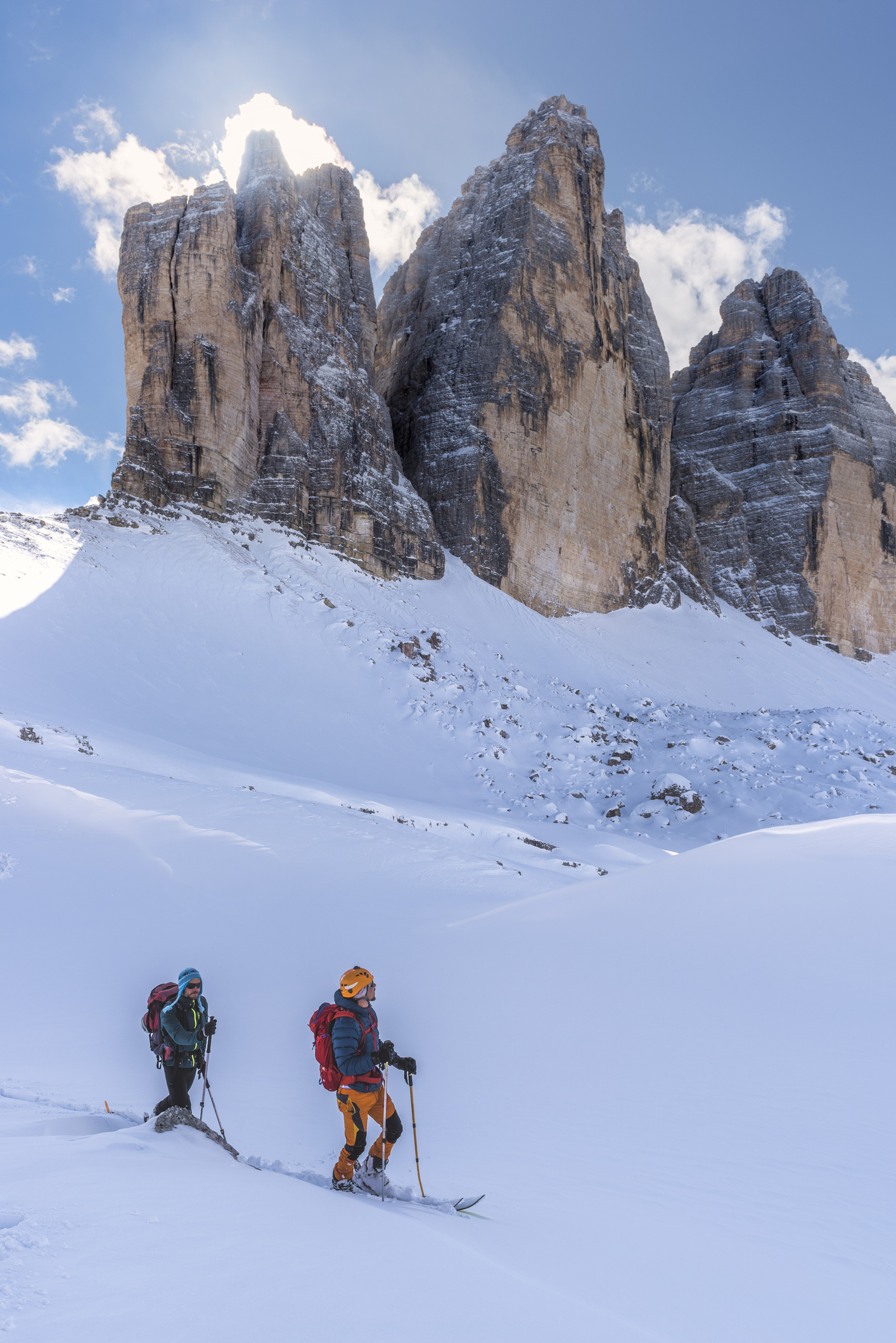 Ski touring in the Dolomites