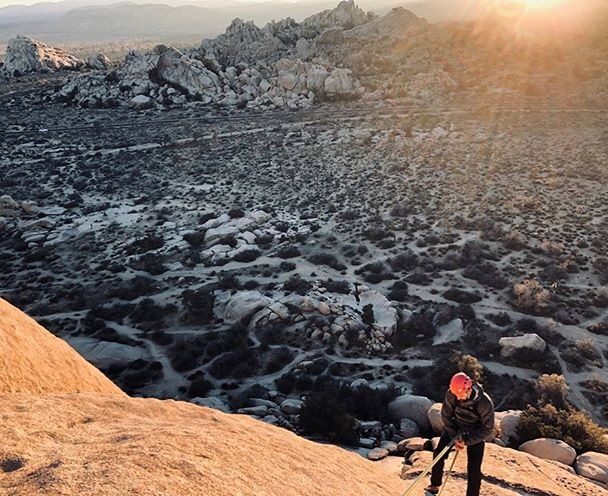 Joshua Tree rock climbing