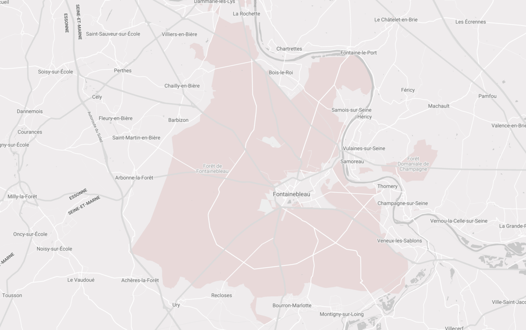 Map of Fontainbleau