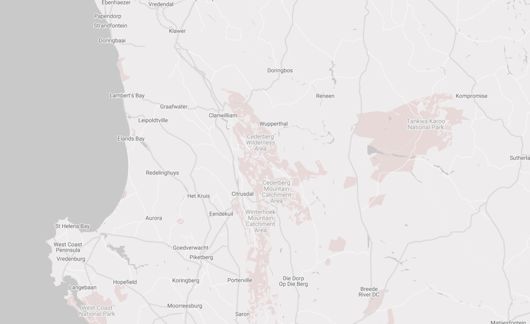 Map of Rocklands area