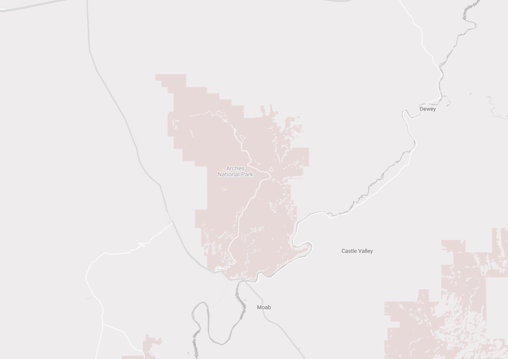 Map of arches national park