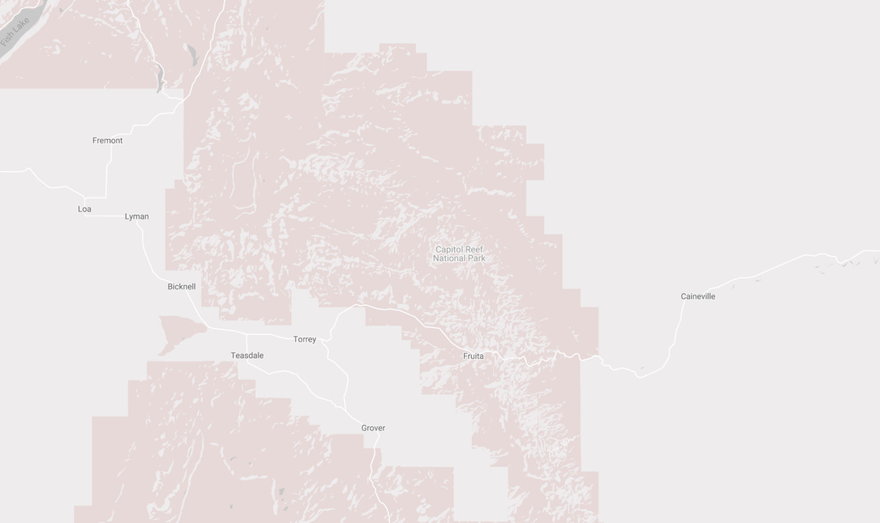 Map of Capitol reef national park
