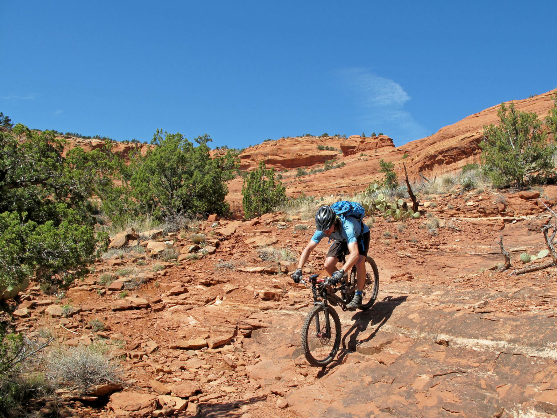 Mountain biking the red rocks in sedona