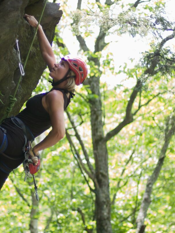 Rumney climbing
