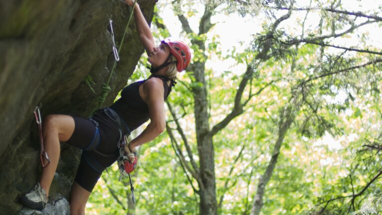 Rumney climbing