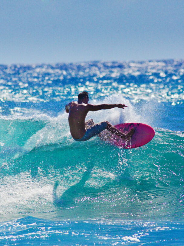 Surfing in Kauai