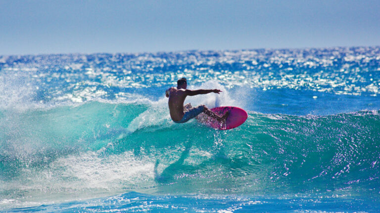 Surfing in Kauai