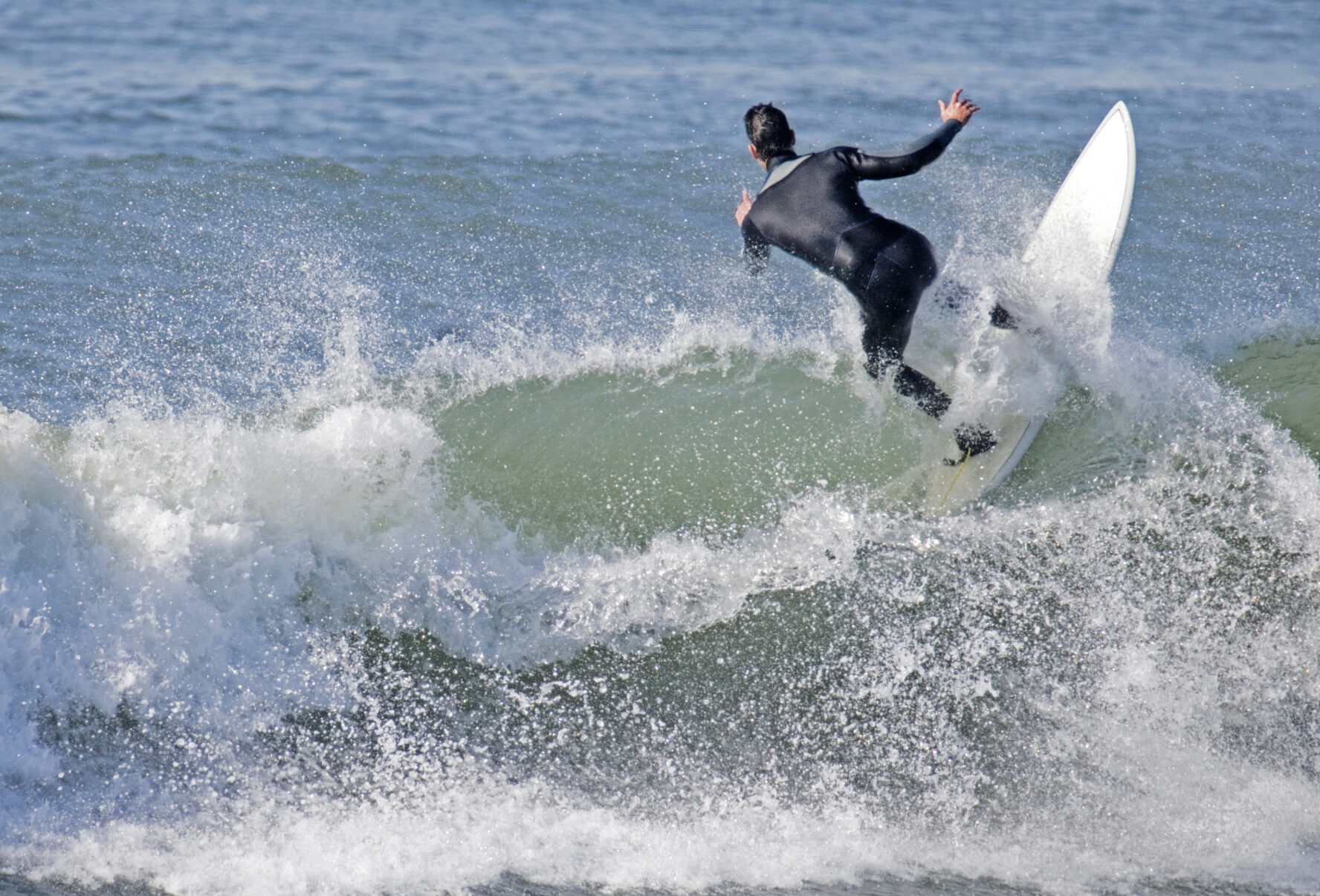 Ocean beach surfing, California