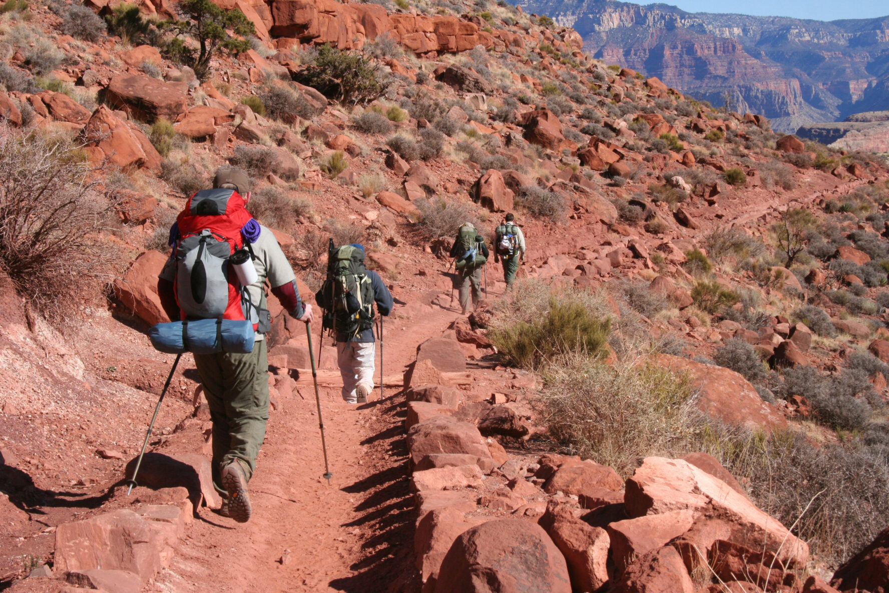 "the South Kaibab Trail, Grand Canyon"