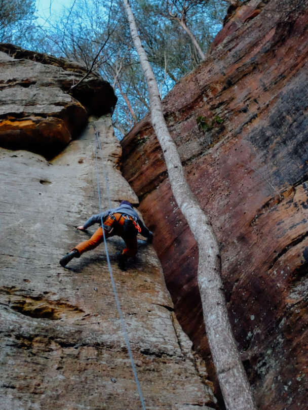 Red River Gorge climbing