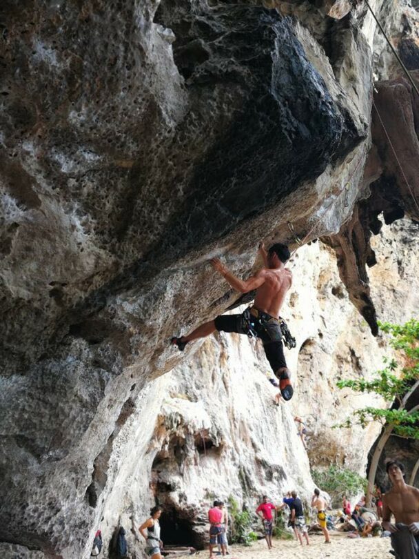 Rock climbing in Railay, Thailand