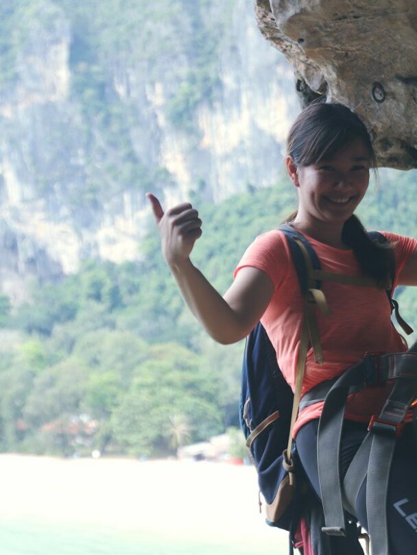 Rock climbing in Railay, Thailand