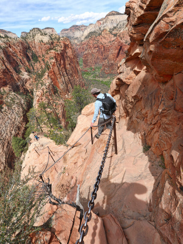 hiking in zion