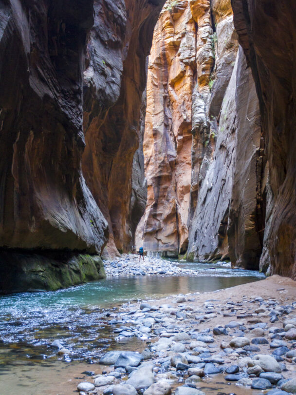 hiking in zion
