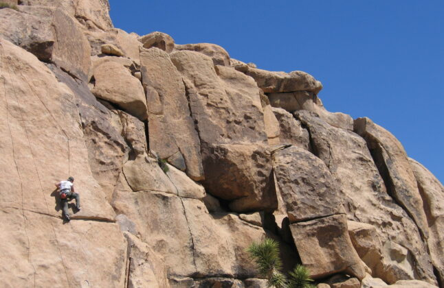 Joshua Tree rock climbing