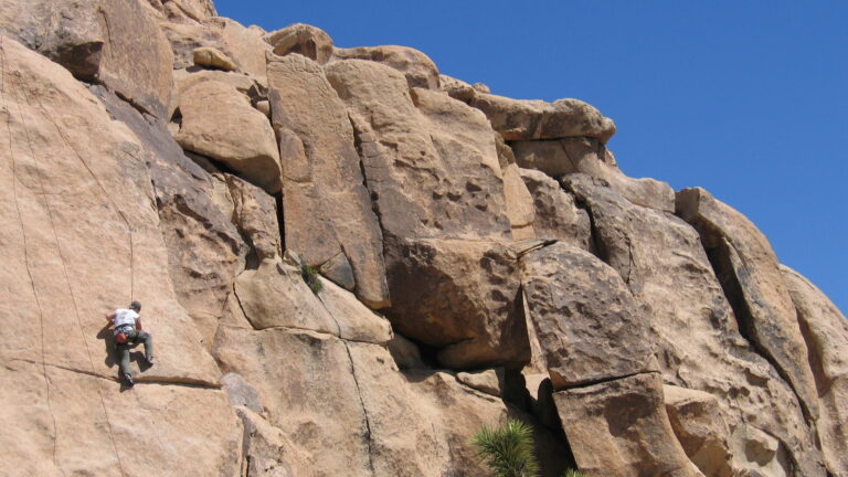 Joshua Tree rock climbing
