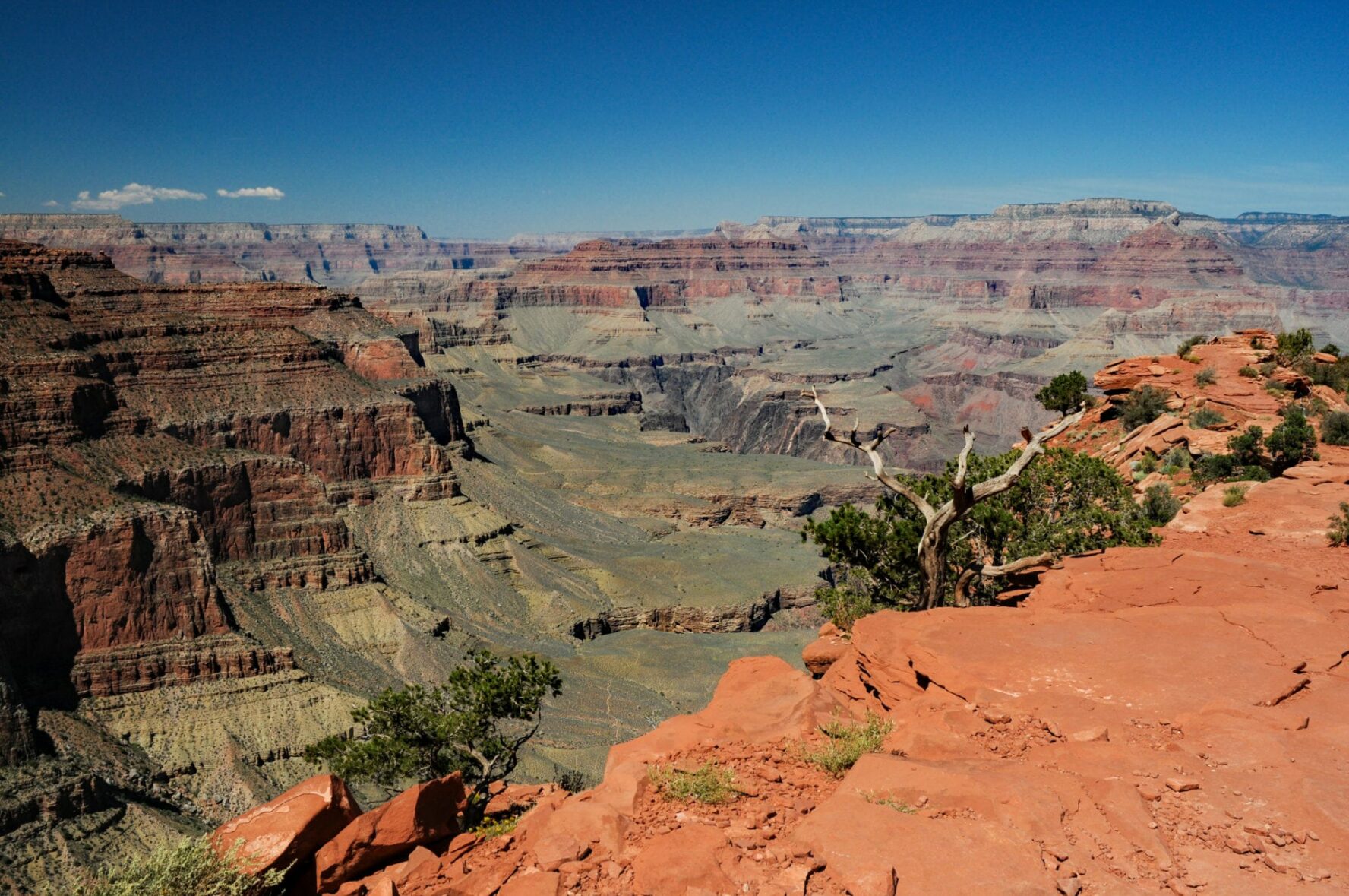 Amazing view over the Grand Canyon.