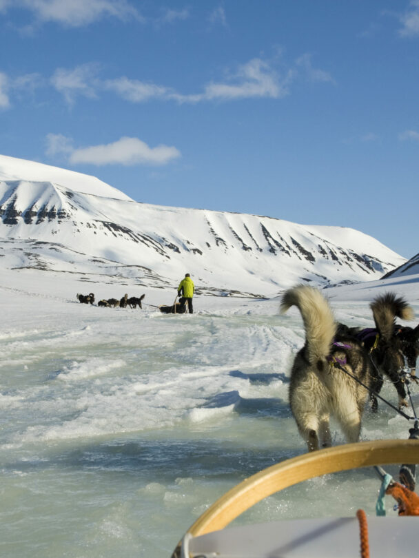 A city details of Longyearbyen - the most Northern settlement in the world. Svalbard . Norway.