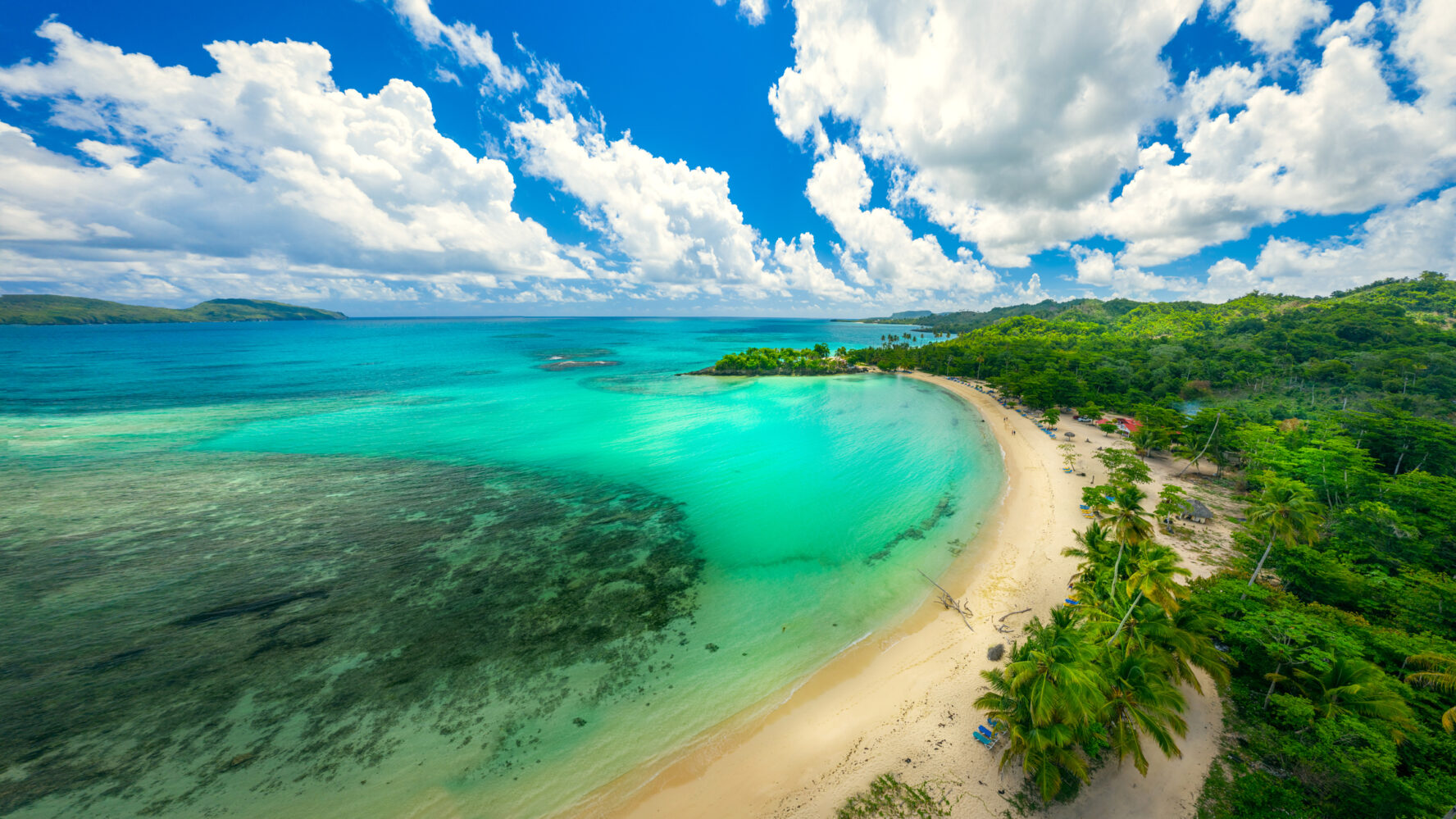 An aerial view of Playa Rincon, Puerto Rico.