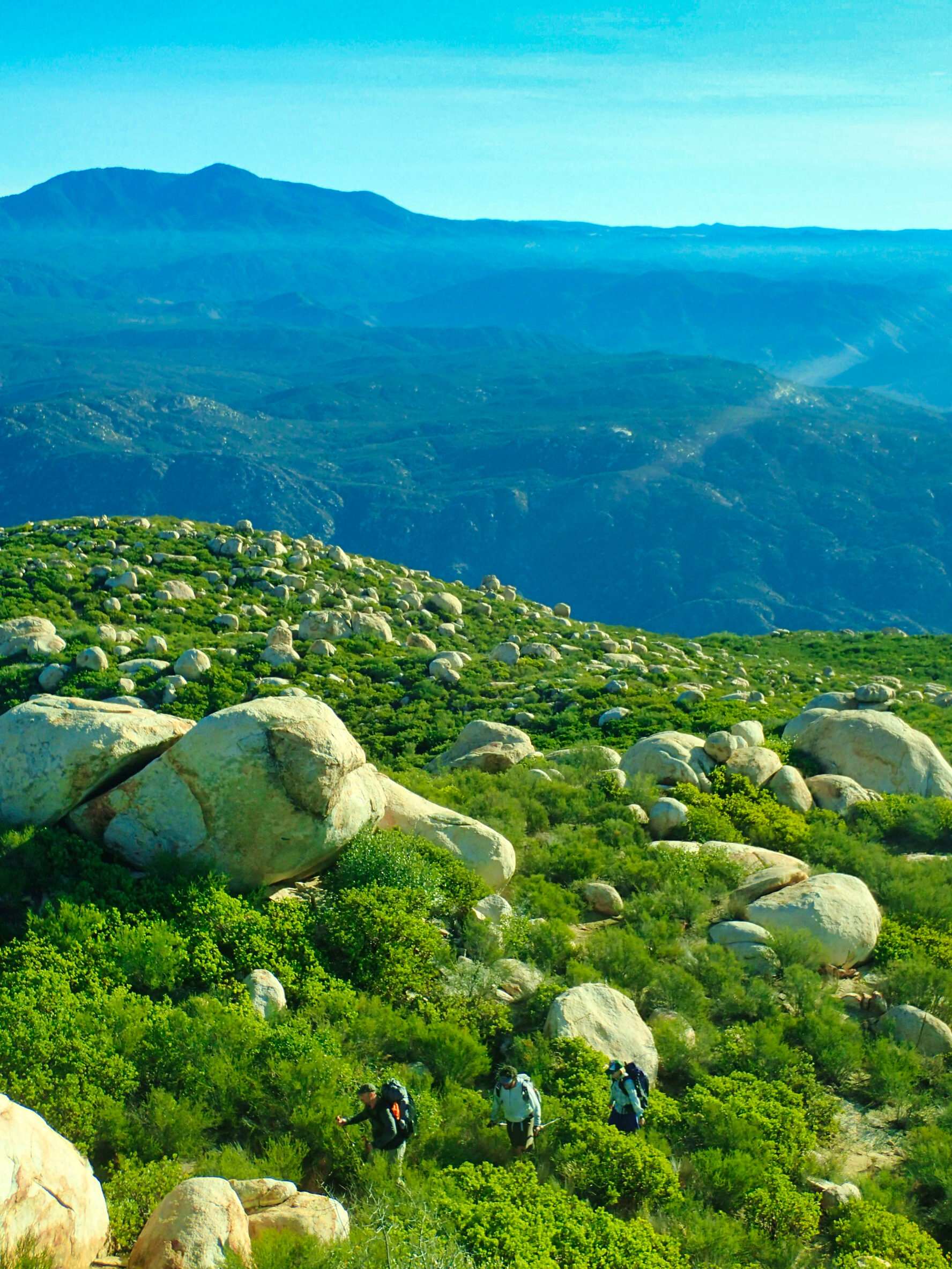 Expansive views from a lookout near the El Cajon summit.