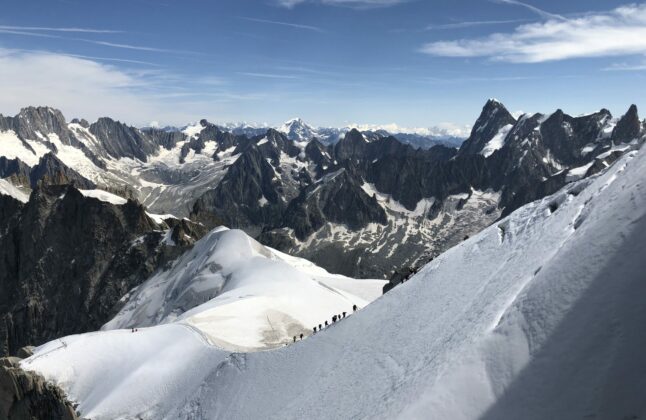 Chamonix climbing