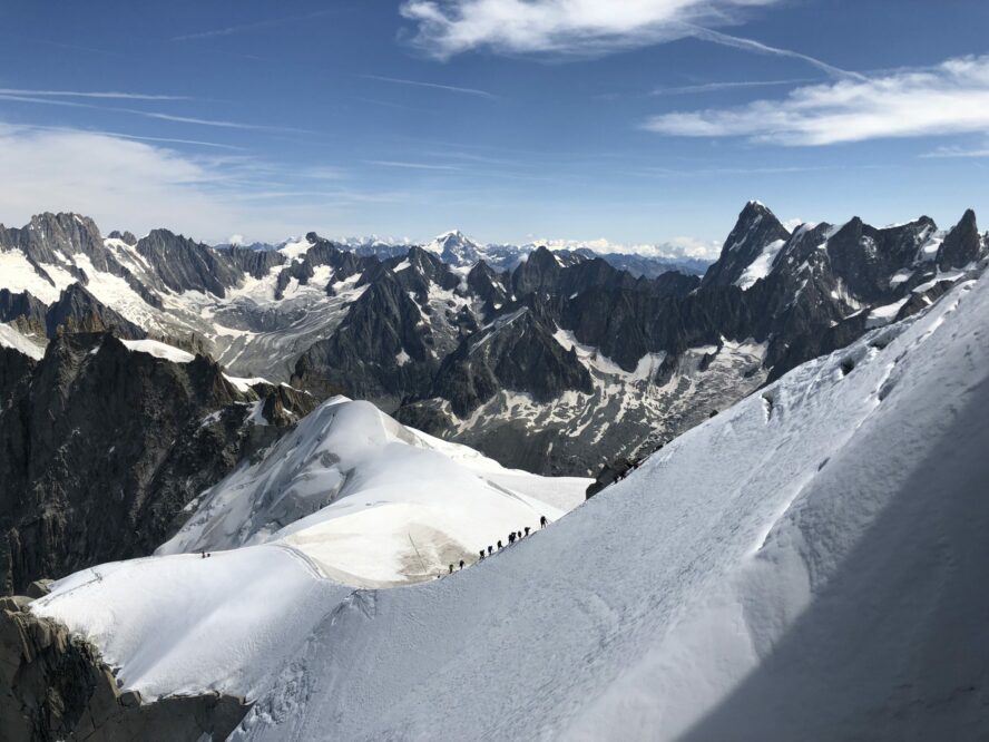 Chamonix climbing
