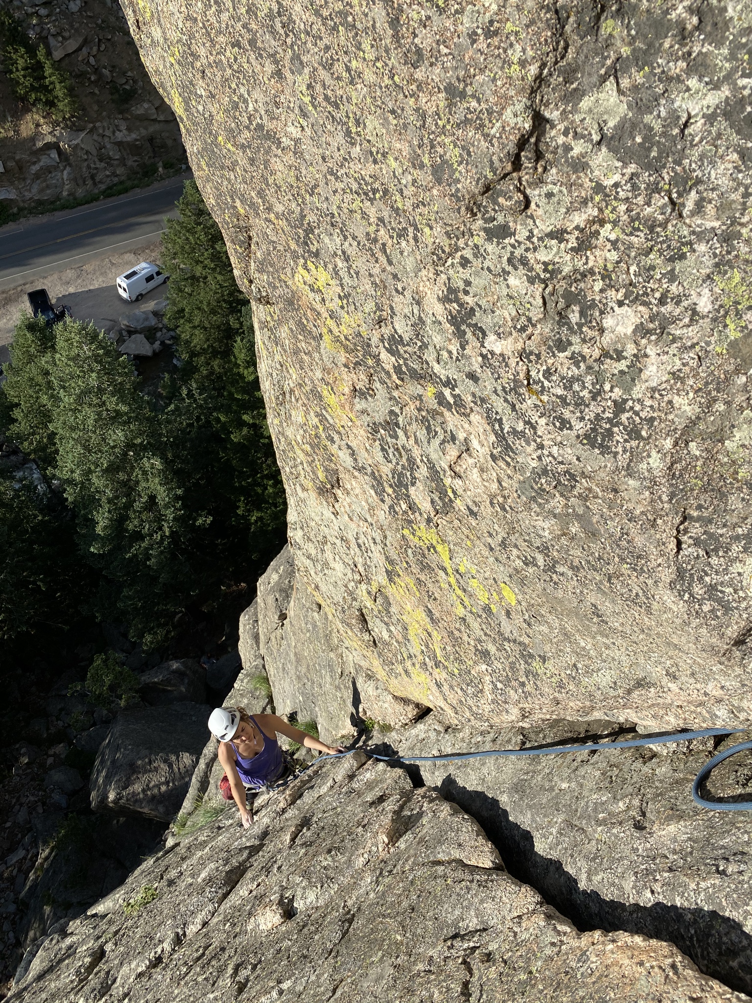 Climbing in Boulder Canyon, Denver