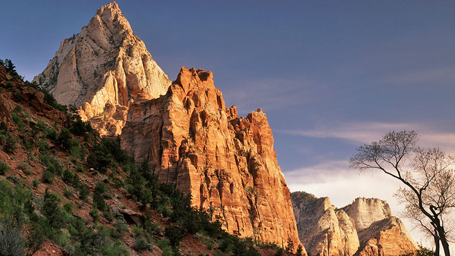 Cloudy skies in Zion National Park